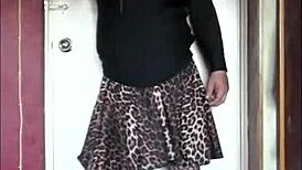 Shy crossdresser swallows his own pee and waits for yours