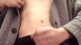 Big cock jerking off explodes in part 2