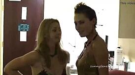 Sunny Lane and Shai West licking pussy at home?