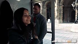 Shrima Malati slips his cock deep into her throat outdoors