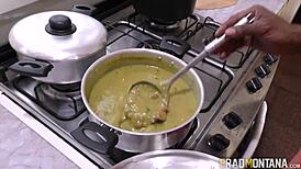 thais gomez warms up her pussy for mark butt's big cock