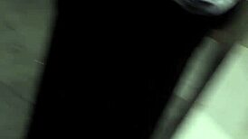 mature lady at laundry mat