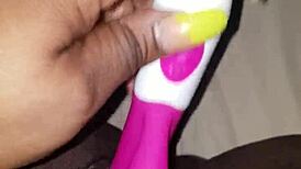 Up close vibrator play on wet hairy bbw pussy keeps dying.
