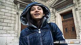 Shrima Malati slips his cock deep into her throat outdoors