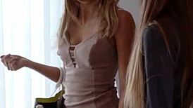 Tied Up Girl Receives Gentle Lick