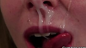 Wacky Beauty Swallows Cum Load After Wild Blowbang Session