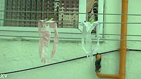 Neighbor's thong tease