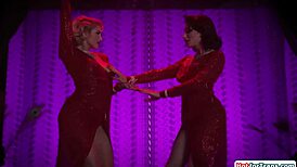 i'm a shaved tgirl dancer fucking my babe colleague's tight pussy with my hard cock