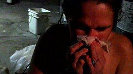 Daddyslilslut performs deepthroat blowjob in taboo daddy roleplay fetish scene