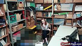 Teen Shoplifter Deepthroats Officer's Monster Cock