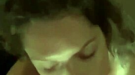 after giving a massage, she sucked my cock and I came on her tits.