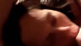 Intense blowjob leads to facial cumshot
