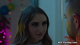 After party, lucky dude gets a foursome! 😏