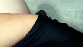 mature lady at laundry mat