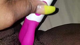Up close vibrator play on wet hairy bbw pussy keeps dying.