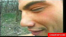 Amateur group in car action