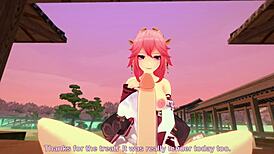 Yae Miko Fucking POV in Genshin Impact 3D
