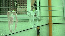 Neighbor's thong tease