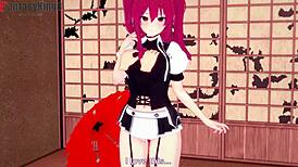 Stella Vermillion gives footjob, handjob, boobjob and POV fucking in anime