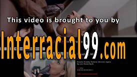 Stockinged maid swallows cum from big black cock in hardcore interracial anal.