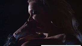 Sexy shyla smokes while teasing tits and pussy