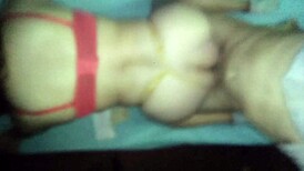 bent over in doggystyle with that yellow thread