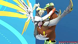 Mercy enjoys big ass in 3d cartoon with bbc