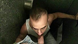 Friends Share Wild Blowjob Fun in Disco Toilet Stall