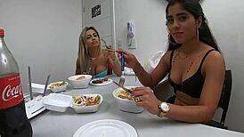 Izabela Pimenta stops filming to fuck non-stop with big ass and tits!