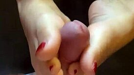 Footjob Fetish with Cum on Feet