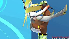 Mercy enjoys big ass in 3d cartoon with bbc