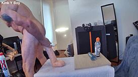 digging deep into my huge ass with monster cock toy