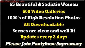 I dominate with strapon in pantyhose, blonde eager to please