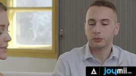 Hot boss gives guy chance to impress during job interview