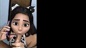 Niece calls her boyfriend while bent over for uncle