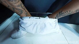 Two Friends Swap Cocks in Locker Room After Intense Training