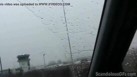 Teen hottie masturbates in the car