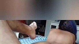 Sexo caseiro with skinny black babe in lingerie for double creampie fun