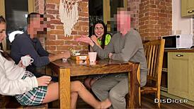 Real cheating couples secretly swapping partners in rough orgy 😈