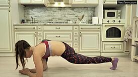 russian ballerina shows flexibility