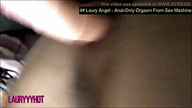 Laury angel gets an anal orgasm from that sex machine, so intense