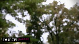 Big ass babe bent over for handjob and fingering in lingerie