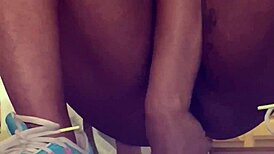 step-sister wets the kitchen floor with big black cock