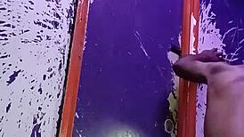 Thick ebony bends over at gloryhole for doggystyle