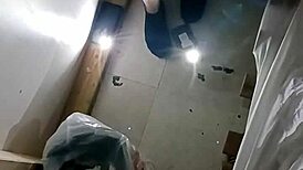 Thick ebony bends over at gloryhole for doggystyle