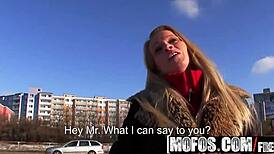 Lucie Sucks Cock in Public Kitchen Pickup