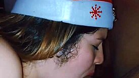 receiving christmas gift from friend's mom