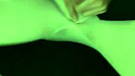 Tranny Femboy Jerks Off In Black Dress With Huge Cumshot