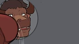 taureau se fait sucer la bite par le sanglier