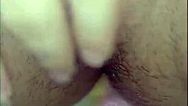 my wife feels lonely touching her wet vagina when i'm away